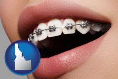 idaho map icon and orthodontic braces