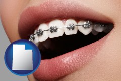 utah map icon and orthodontic braces