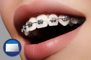 orthodontic braces - with North Dakota icon